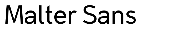 Malter Sans font preview